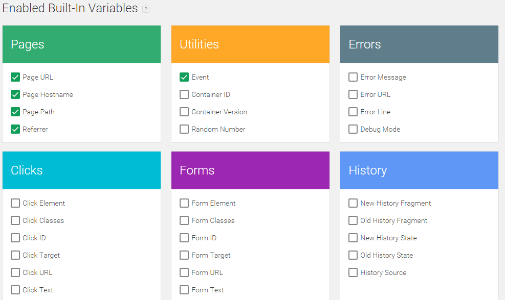 Google Tag Manager - Variables