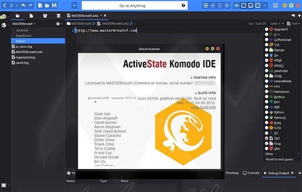 Web development - Komodo IDE