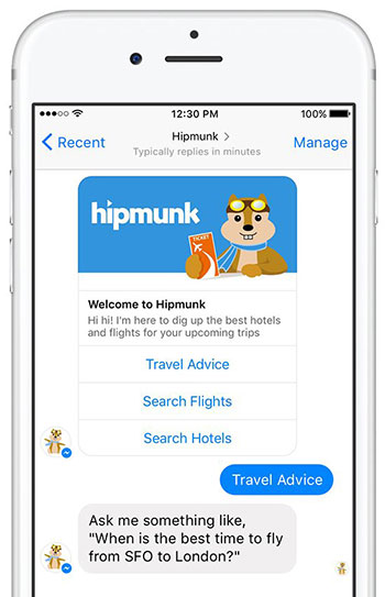 chatbots - Hello hipmunk