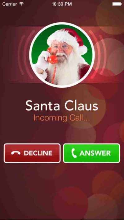 A call from Santa App A call from Santa App